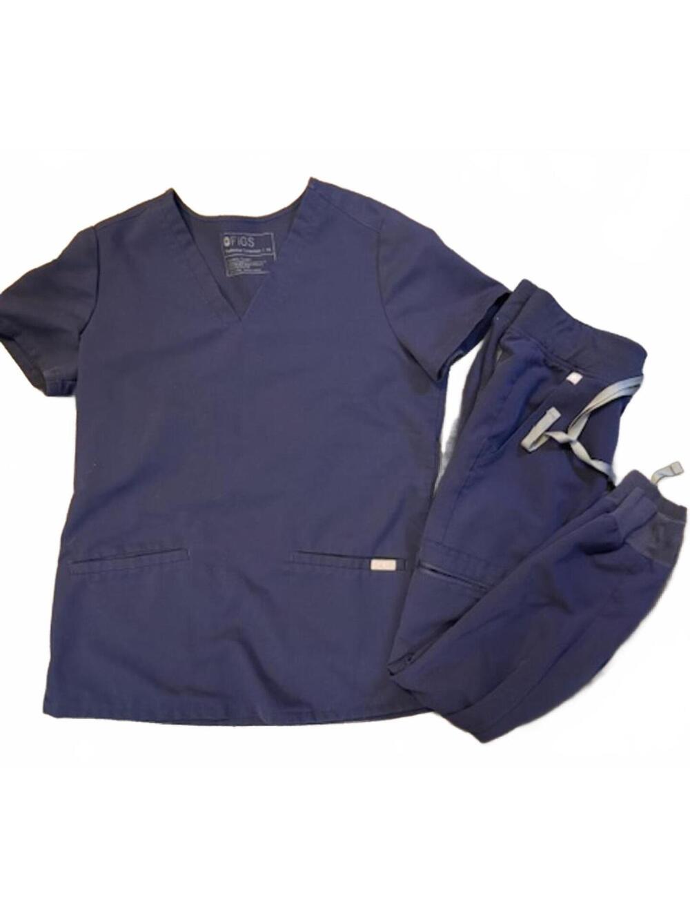FIGS Bundle set joggers and top size XS excellent condition in navy-scrubs